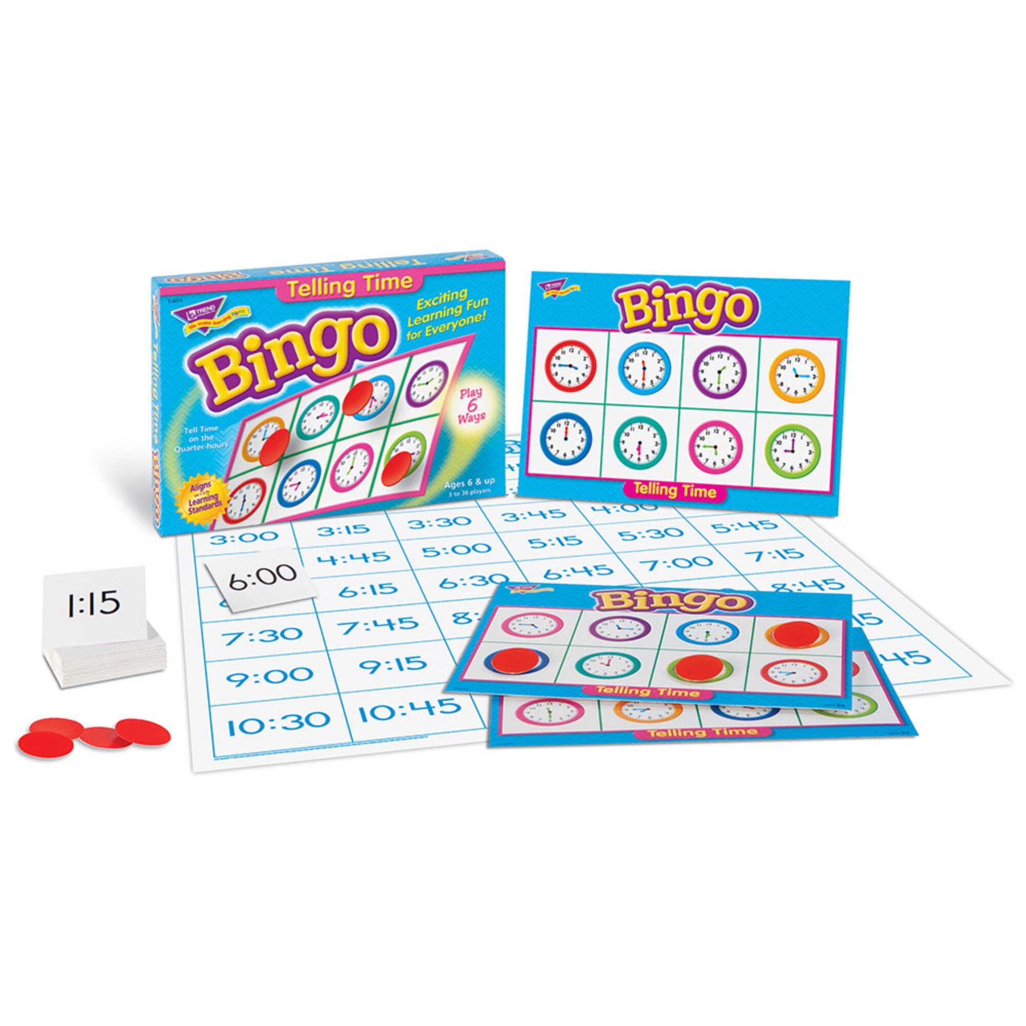 Trend Enterprises® Telling Time Bingo